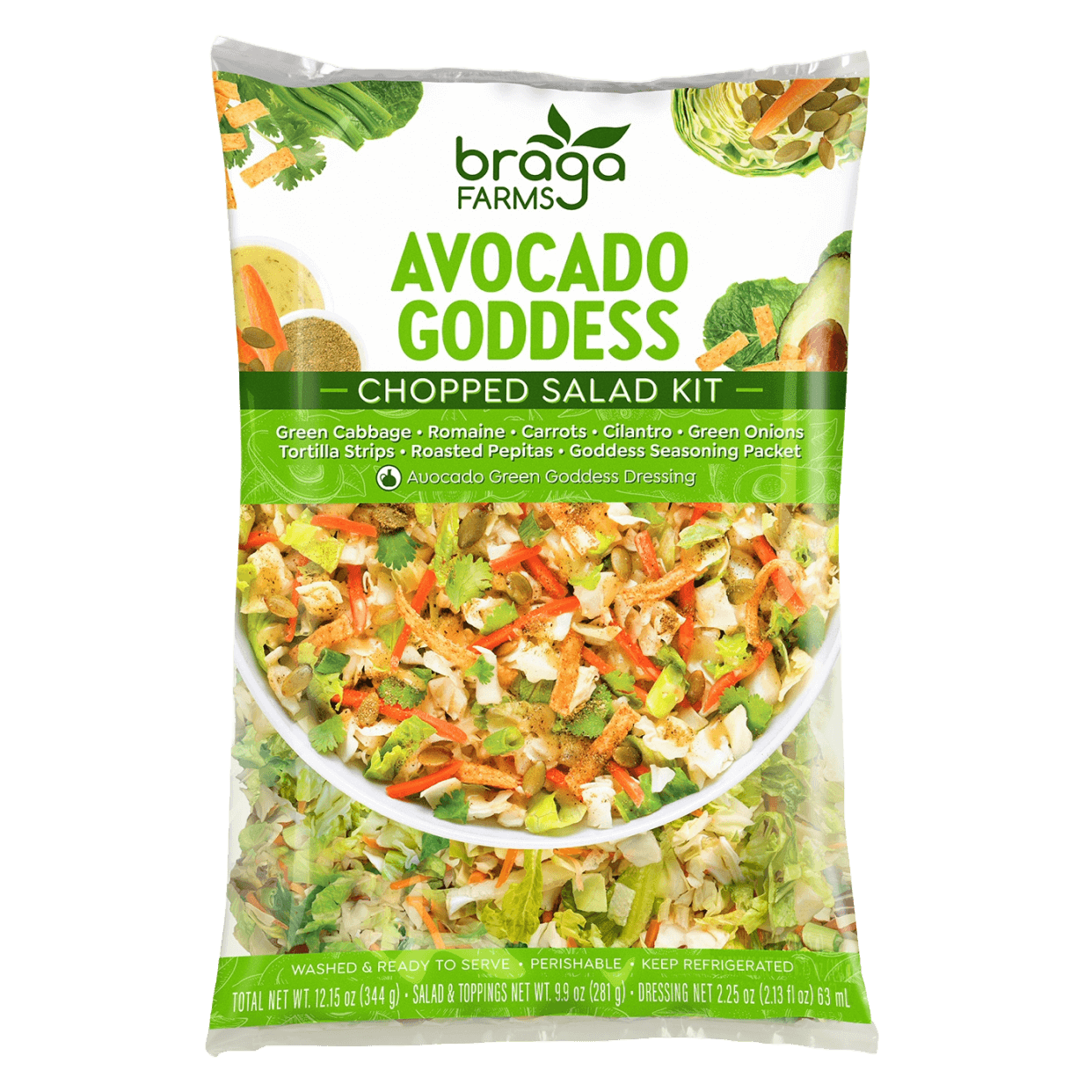 Avocado Goddess Chopped Salad Kit Braga Fresh Avocado Goddess Chopped Salad Kit Braga Fresh