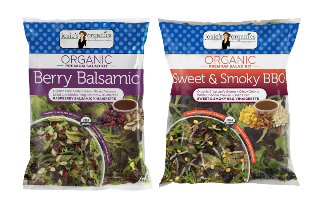 Josie's Organics Berry Balsamic and Sweet & Smoky BBQ_Premium Salad Kit_OPS launch by Braga Fresh